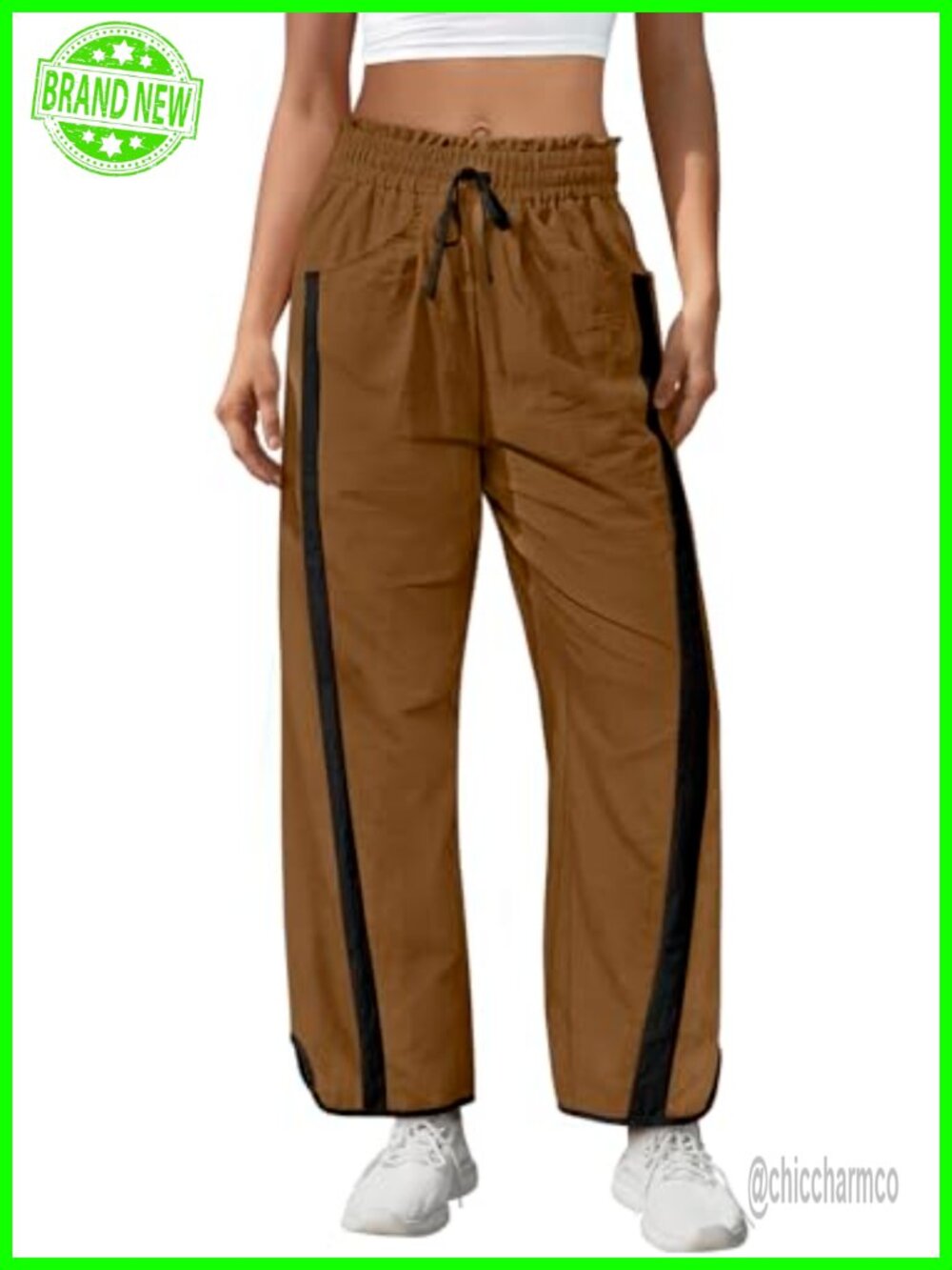 Women's Barrel Leg Track Pants Wide Leg High Rise Y2K Baggy Joggers
